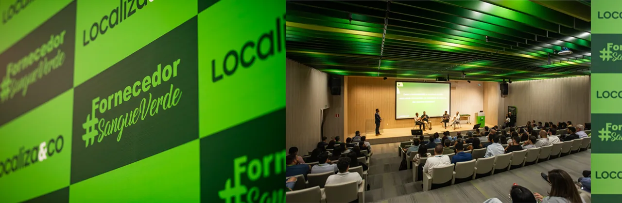 Prêmio Localiza — Fornecedor Sangue Verde e evento no auditório
