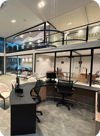 Agência Unicred — estação de trabalho
